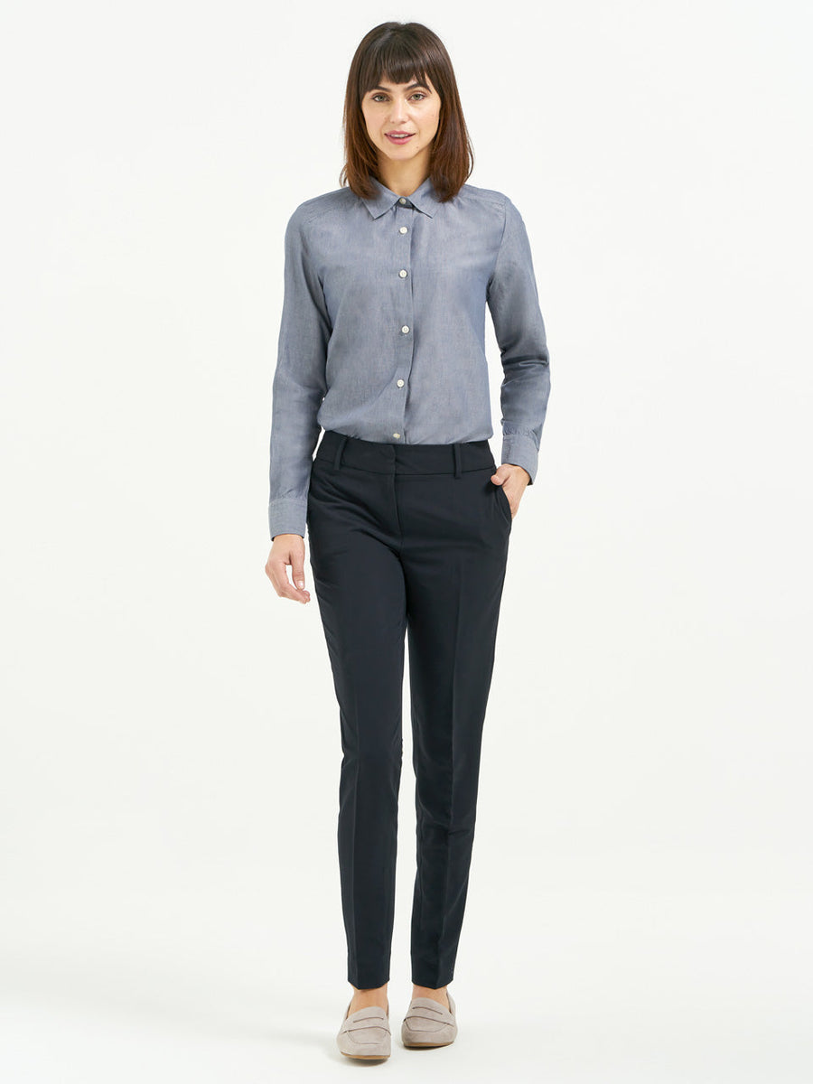 Ladies' Essential Blouse - Blue Chambray main image 1