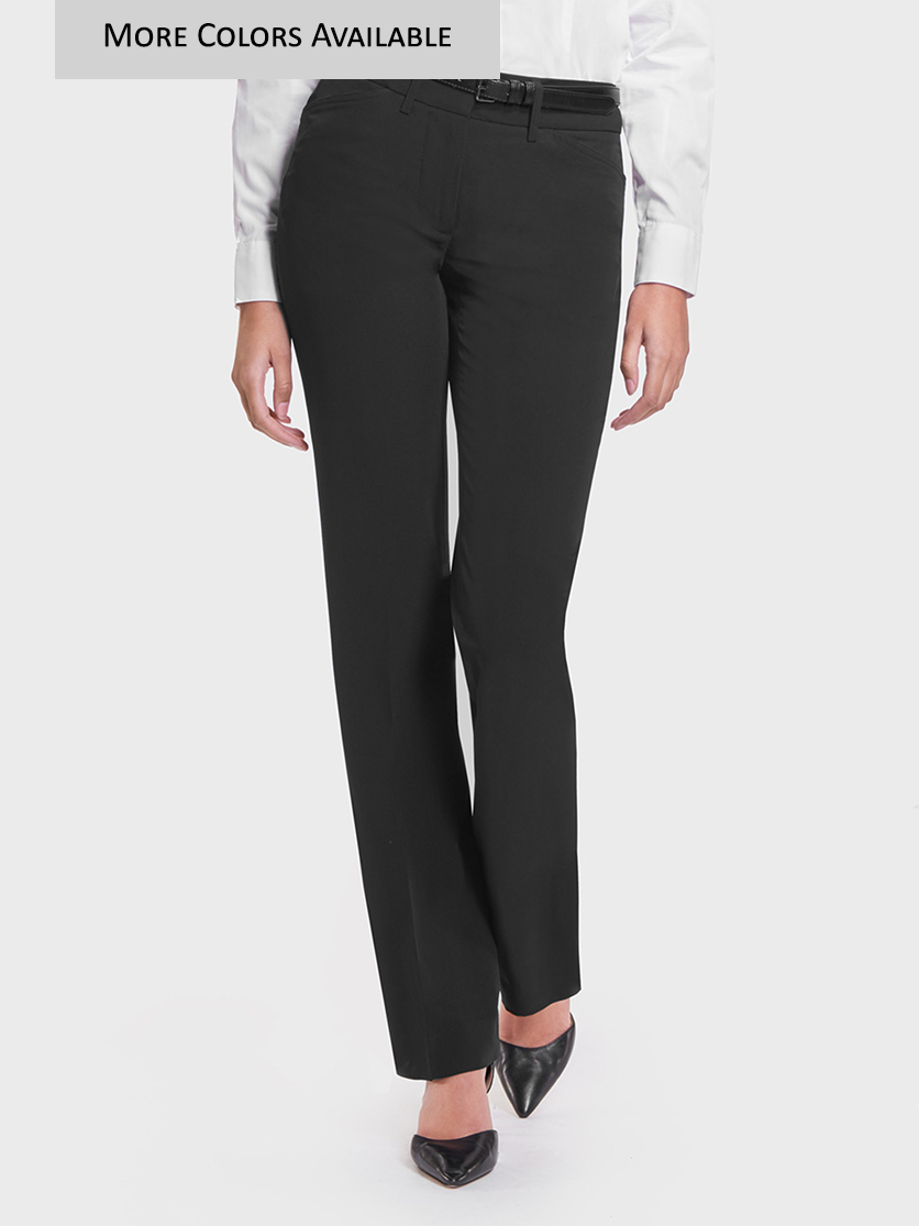 knee length dresses for ladies Women's Black, Pleated Front, Dress Pants main image 0
