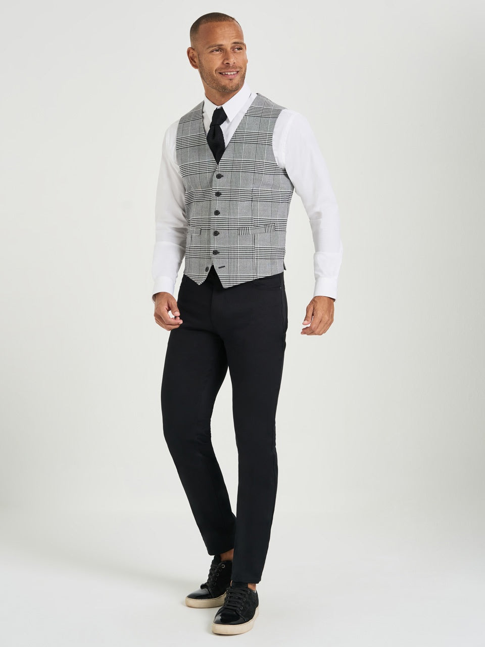 Men's James Vest - Glen Plaid – ICO Uniforms