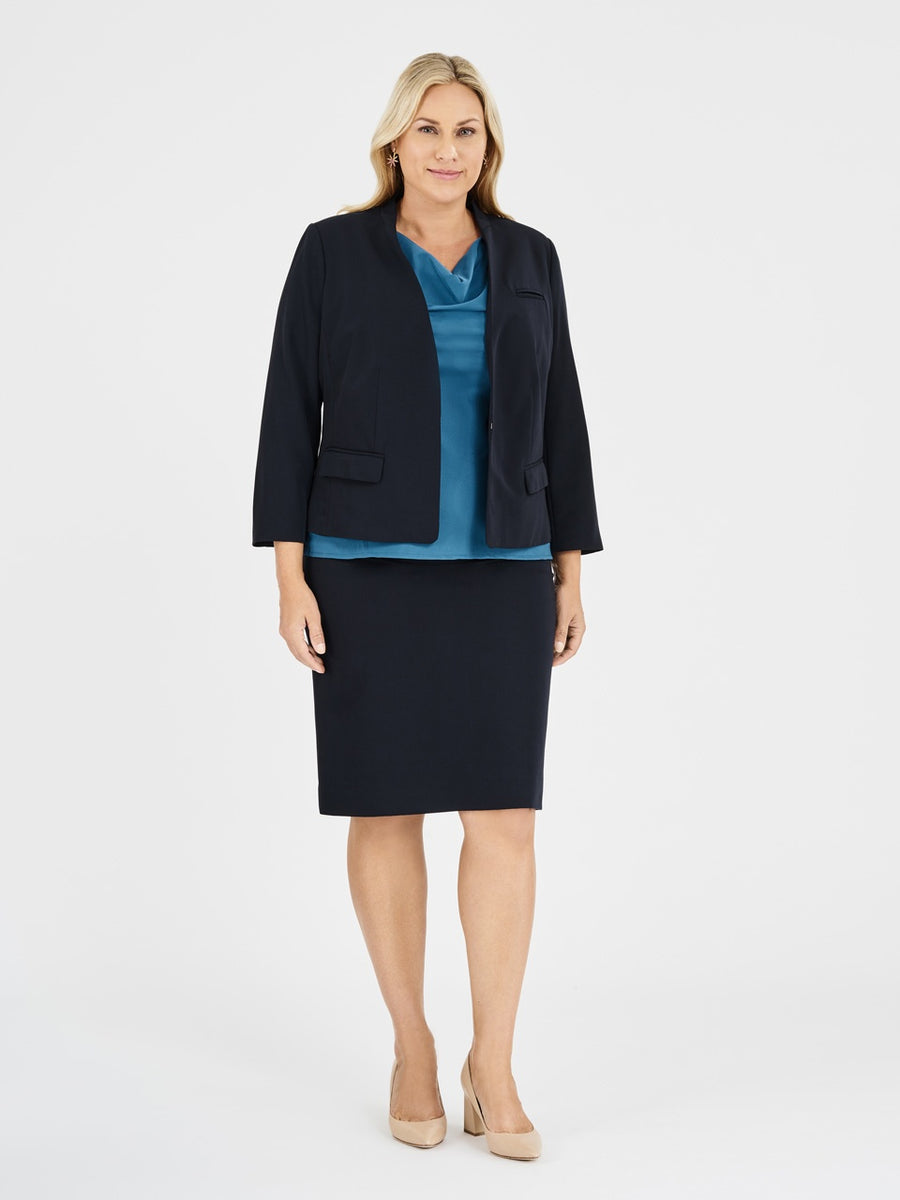 Ladies' Greta Jacket - Navy – ICO Uniforms