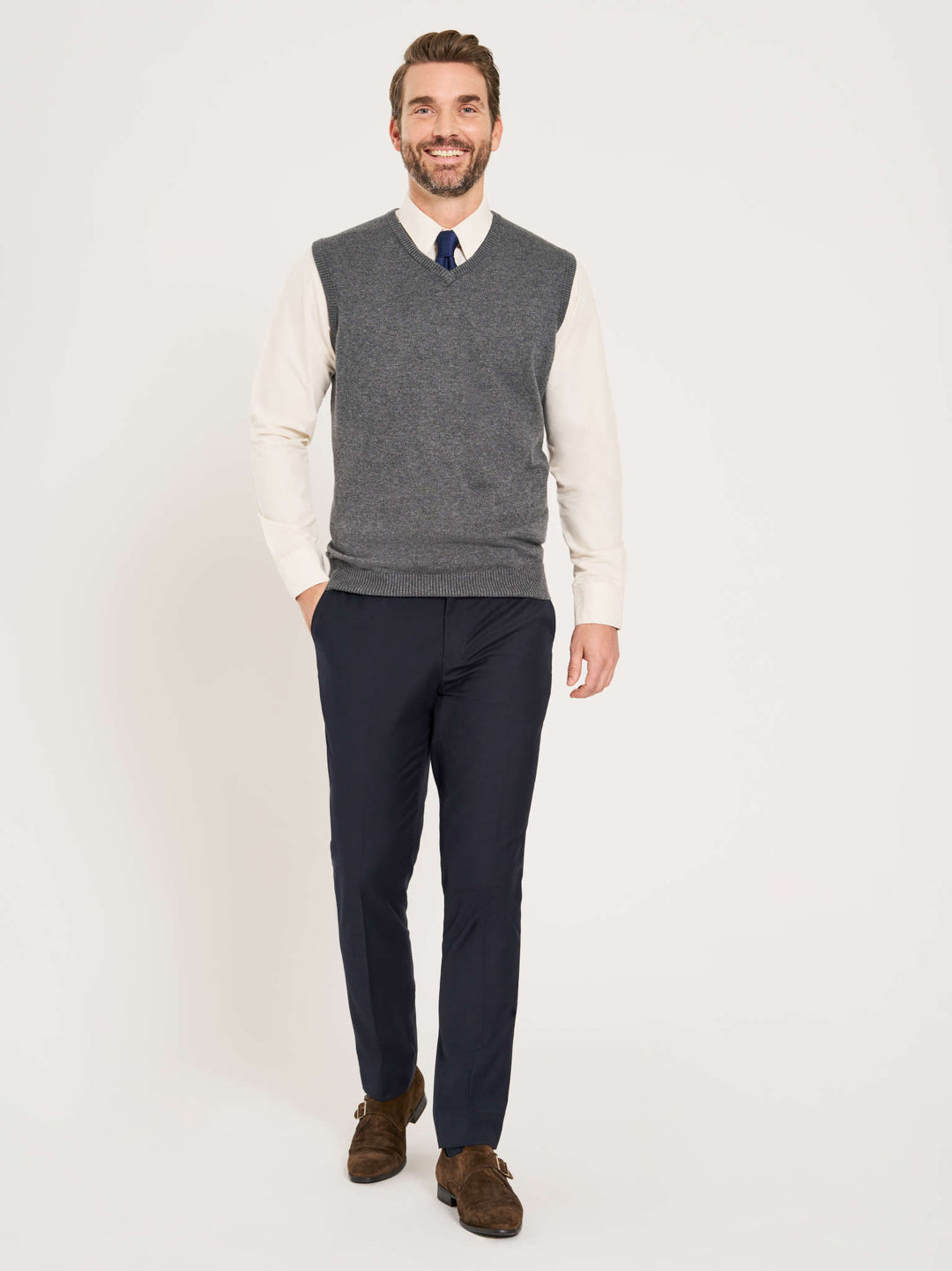 JBs Wear Mens Knitted Jumper V Neck | Work In It - Foto 3
