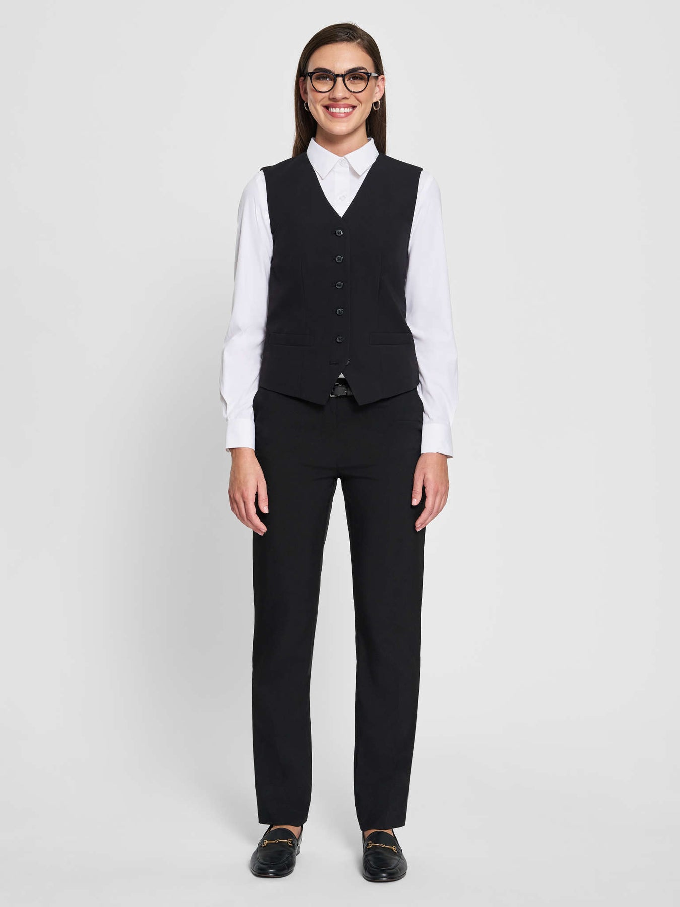 Ladies' 6 Button Vest - Black ICO Uniforms Ladies' 6 Button Vest - Black ICO Uniforms
