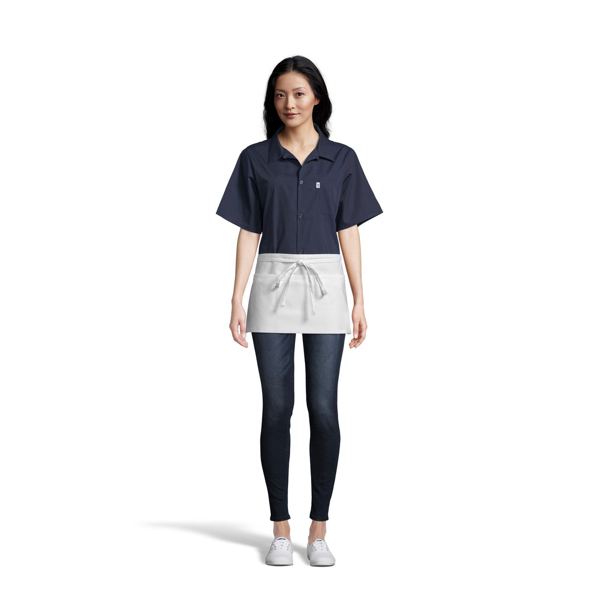 Three Section Pocket Waist Apron - White – ICO Uniforms