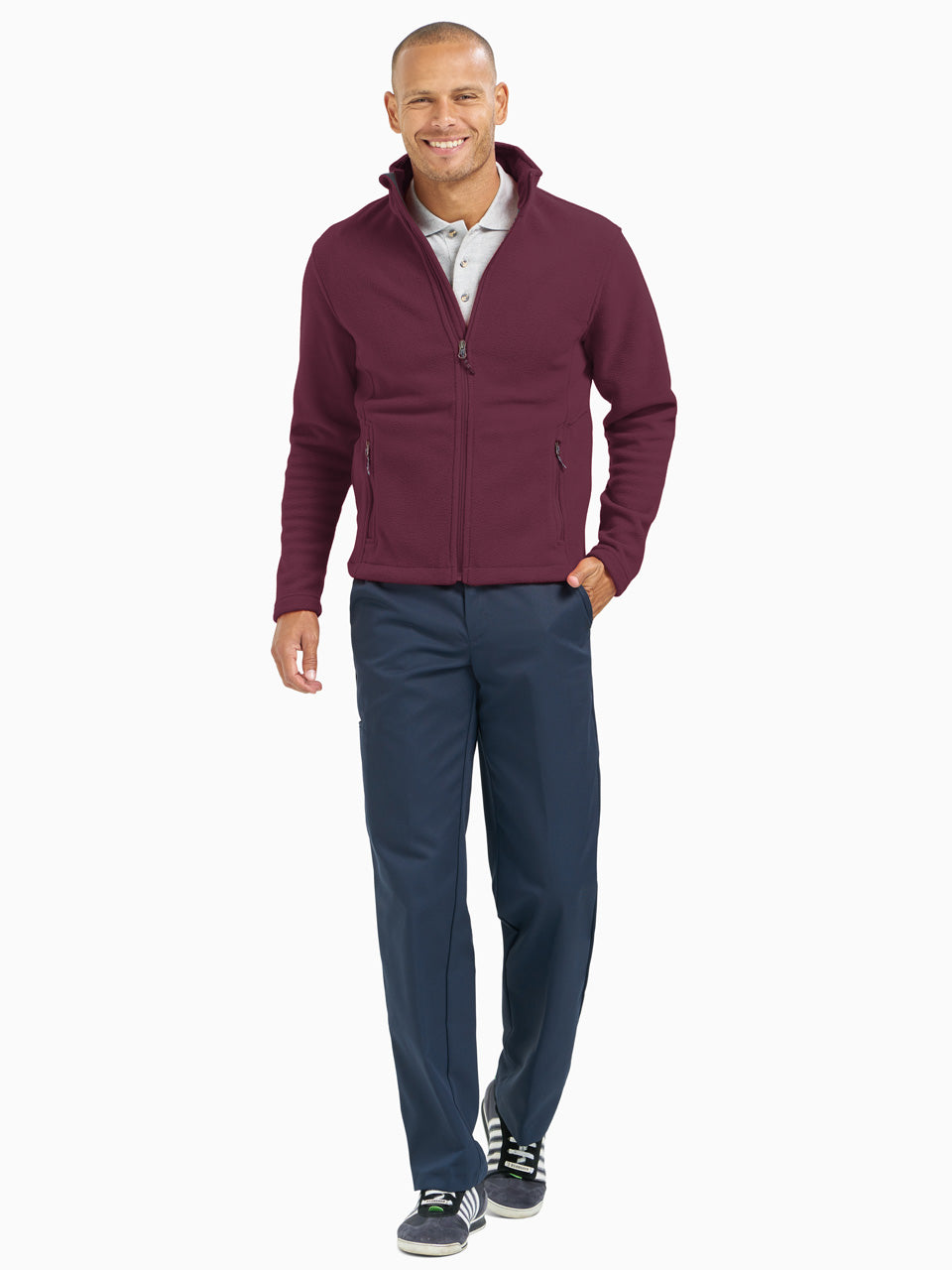 Men's Essential Full Zip Fleece Jacket – ICO Uniforms