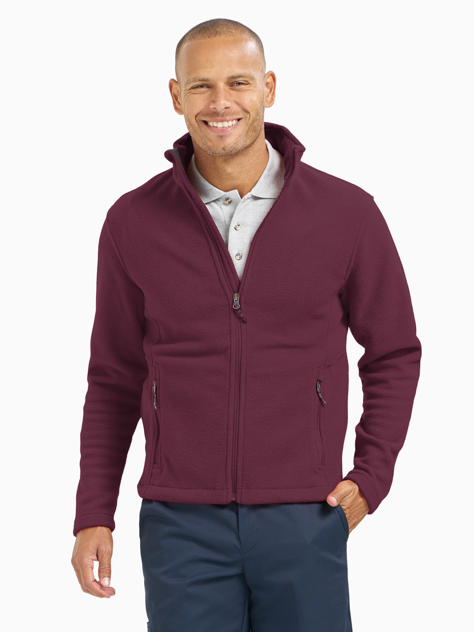 Men's Essential Full Zip Fleece Jacket – ICO Uniforms