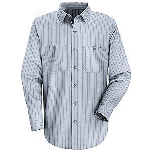 Men's Striped Industrial Work Shirt ICO Uniforms Men's Striped Industrial Work Shirt ICO Uniforms