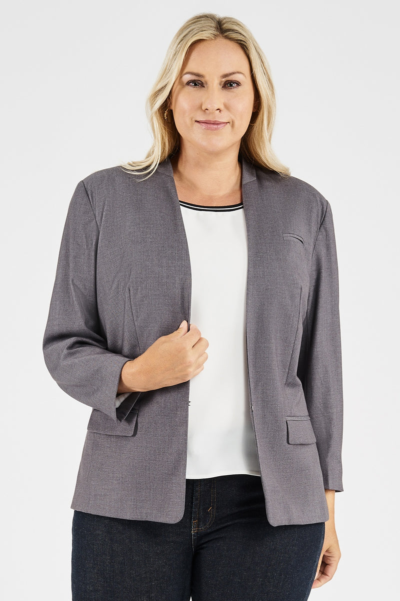 Ladies' Greta Jacket - Empire Grey – ICO Uniforms